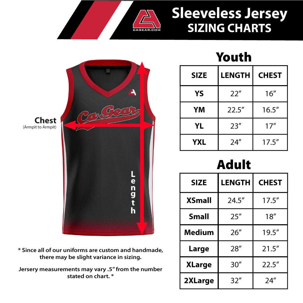 Sizing Charts  Custom Apparel Inc.