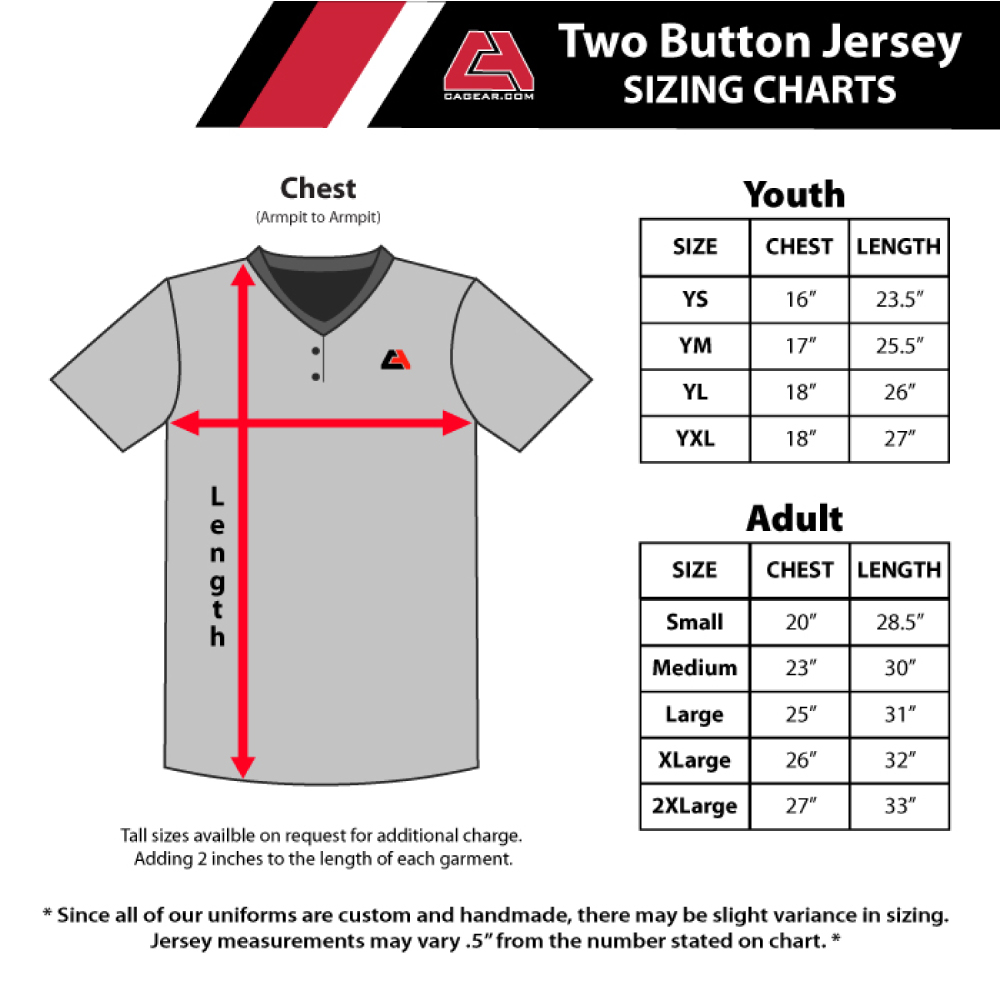 Custom Pants Sizing Chart -  – Team Gear Canada