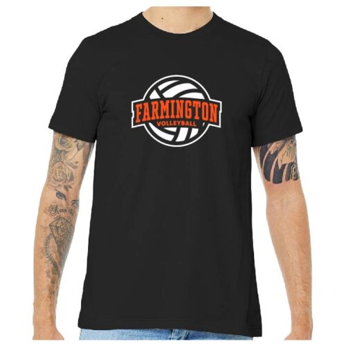 Farmington Volleyball Club - Black Short Sleeve Printed Tee (BC3001)