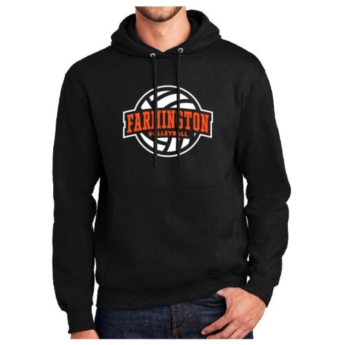 Farmington Volleyball Club - Printed Black Pullover Hoodie (PC90H)