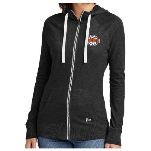 Farmington Volleyball Club - Black Heather Embroidered Women's Zip-Up Hoodie (LNEA122)