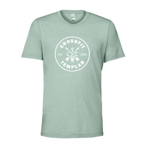 Crossfit Templar - Dusty Blue Printed Unisex Triblend Short Sleeve Tee (BC3413)