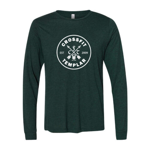 Crossfit Templar - Emerald Printed Unisex Triblend Long Sleeve Tee (BC3513)