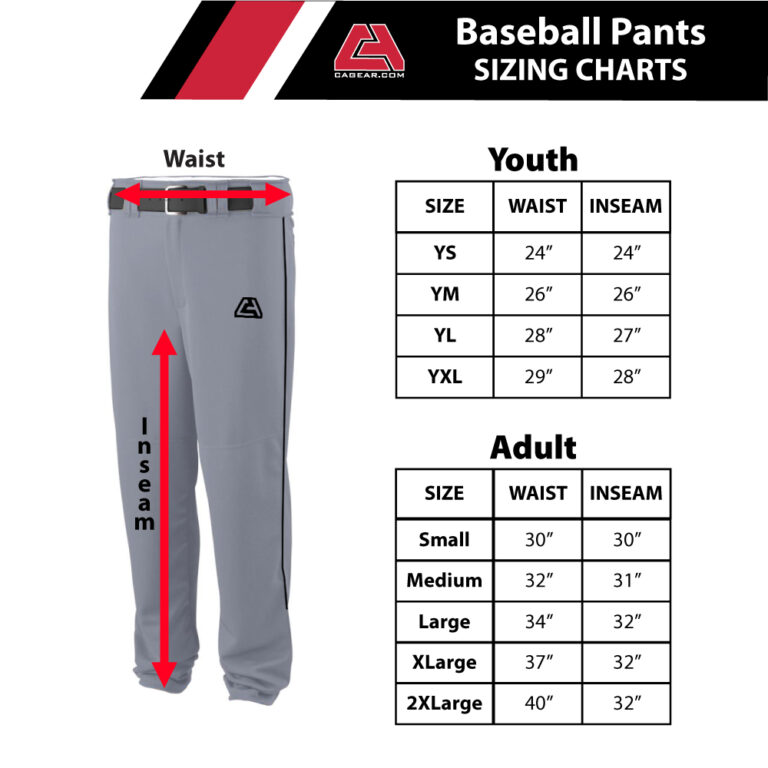 Sizing Charts | Custom Apparel Inc.