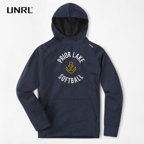 Prior Lake High School Softball - Navy 3D Embroidered UNRL Crossover Hoodie II