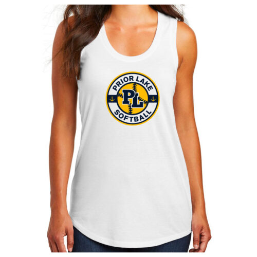 Prior Lake High School Softball - Printed Women’s Perfect Tri Racerback Tank (DM138L) - Image 3