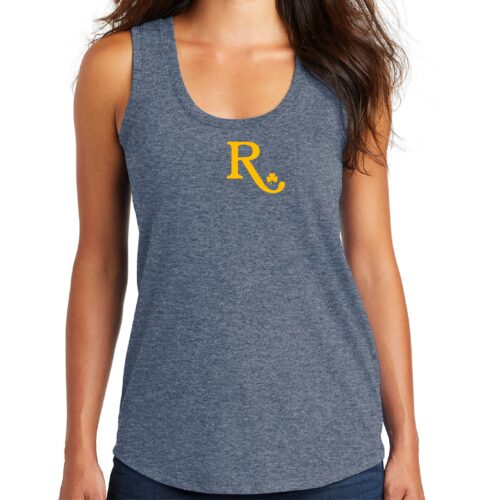 11AAA Road to Ripken - Printed Women’s Perfect Tri Racerback Tank Heather Navy (DM138L)