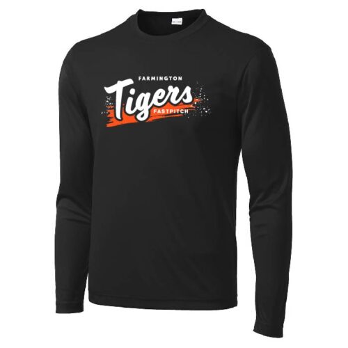 Farmington Fastpitch - Black Longsleeve Printed Performance Tee (ST350LS)