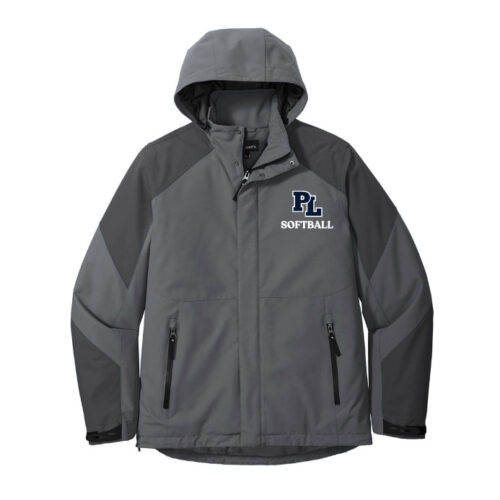 Prior Lake High School Softball - Gray Embroidered Insulated Waterproof Tech Jacket (J405)