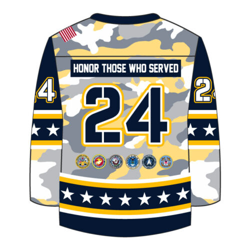 River Falls HS Hockey - Camo Military Appreciation Hockey Jersey - Image 2