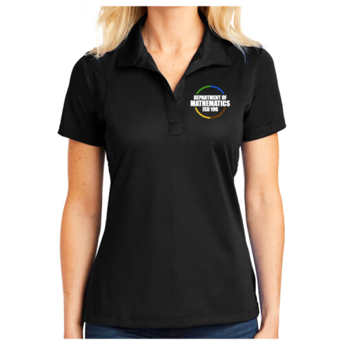 District 196 Department of Mathematics - Black Embroidered Women's Polo (LST650)