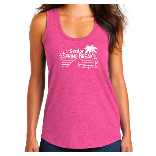 Senior Spring Break - Printed Women’s Perfect Tri Racerback Tank (DM138L) - Image 2