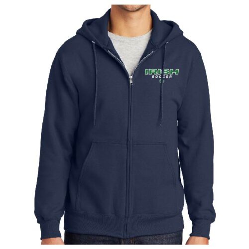 Rosemount Girls Soccer - Navy Embroidered Full-Zip Fleece Hoodie (PC90ZH)