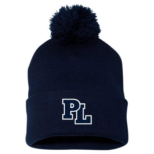 Prior Lake High School Softball - Navy Embroidered Pom Stocking Cap (SP15)