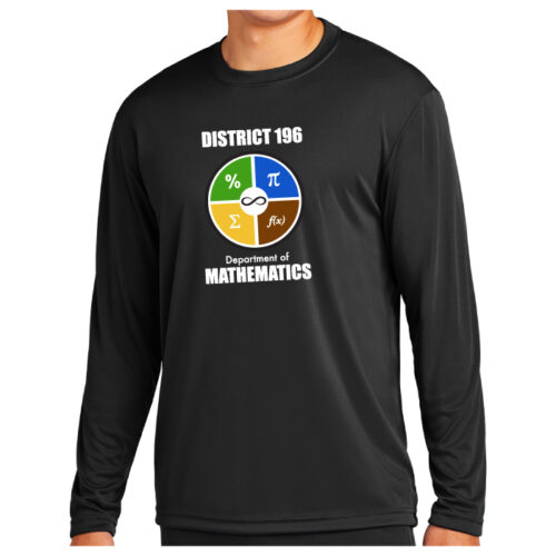 District 196 Department of Mathematics - Black Longsleeve Printed Performance Tee (ST350LS)