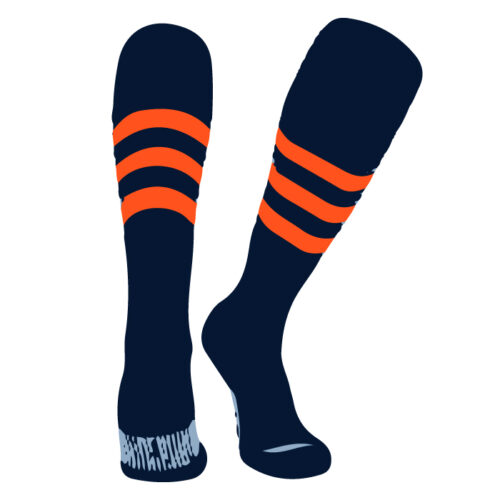 Minneapolis Millers Baseball - Navy and Orange Custom Baseball Socks