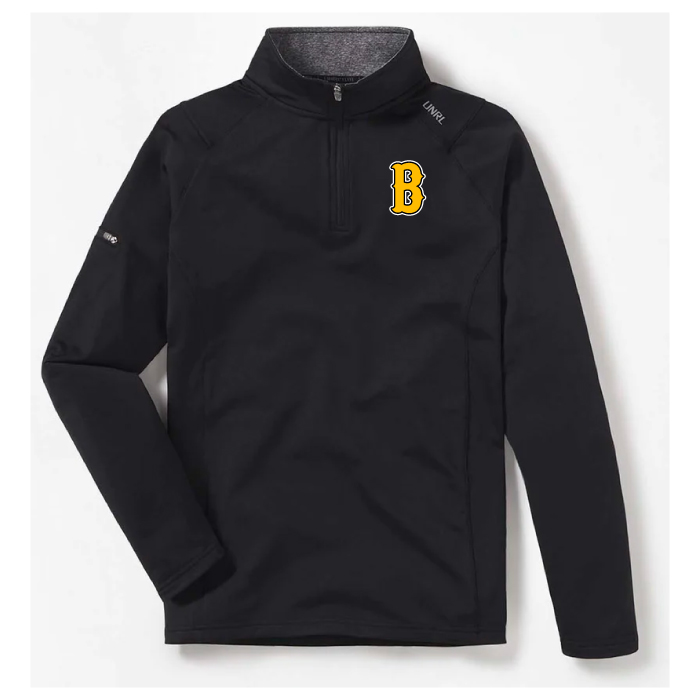 Burnsville Baseball Coaches - Black Short Sleeve 1/4-Zip Cage Jacket  (NEA600)