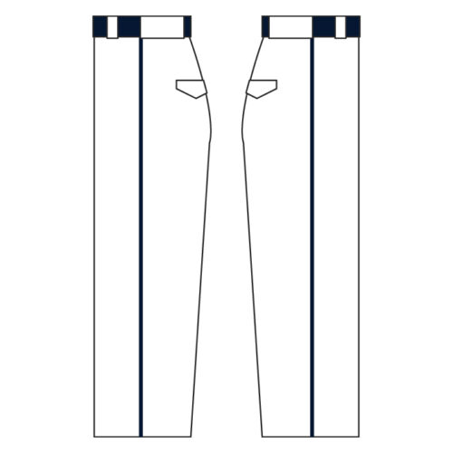 Minneapolis Millers Baseball - CA Baseball Pants - White with Navy Piping